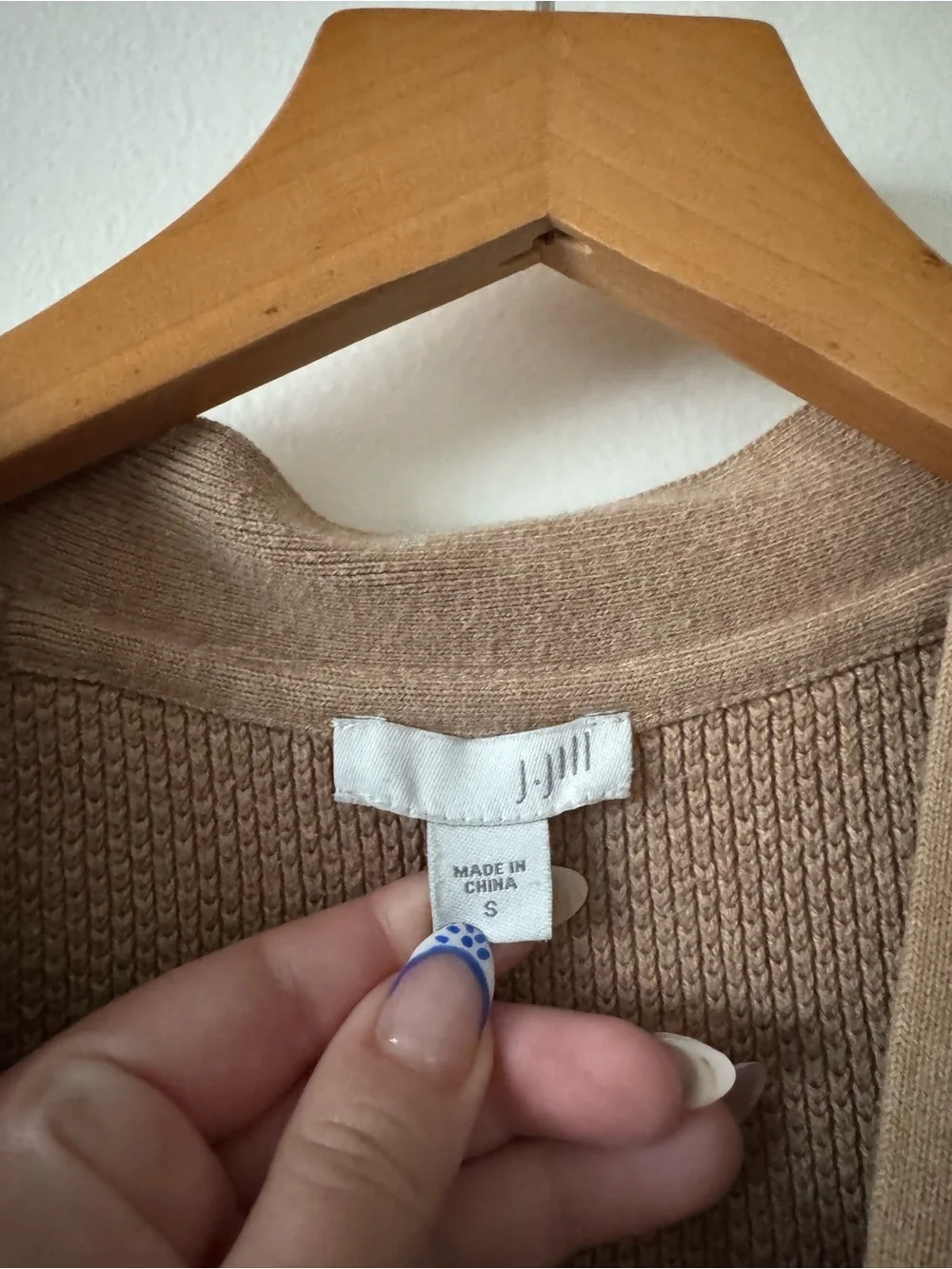 J Jill Classic Tan Button-Front Women's Cardigan Sweater